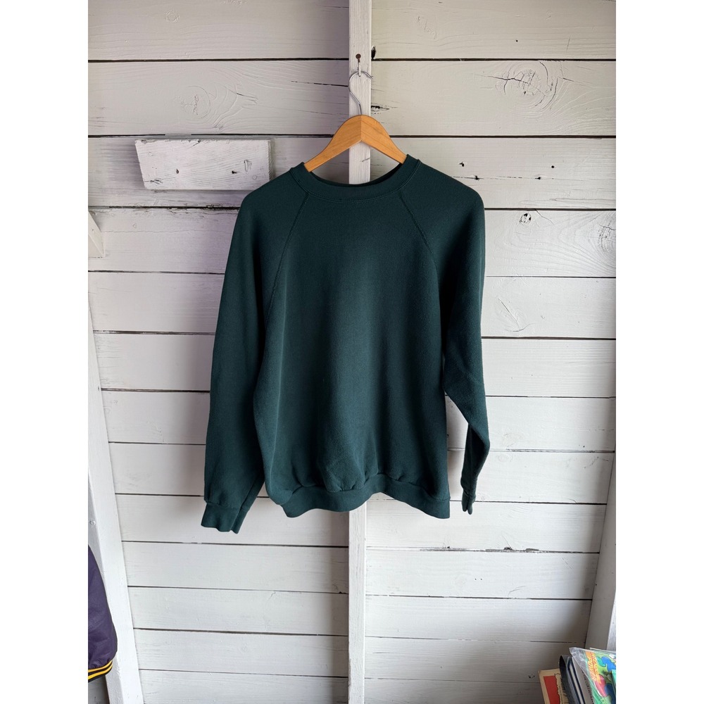 Vintage Tultex Maximum Sweats Hunter Green Crewneck Sweatshirt  XL Made in USA